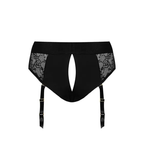 Мереживні трусики для страпона з підв’язками для панчіх Strap-On-Me DIVA HARNESS - XS
