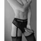 Мереживні трусики для страпона з підв’язками для панчіх Strap-On-Me DIVA HARNESS - XS