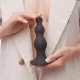 Насадка для страпона Strap-On-Me с фаллоимитатором, бусинами, чёрная, XXL