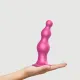 Насадка для страпона Strap-On-Me Dildo Plug Beads Framboise Metallic XL