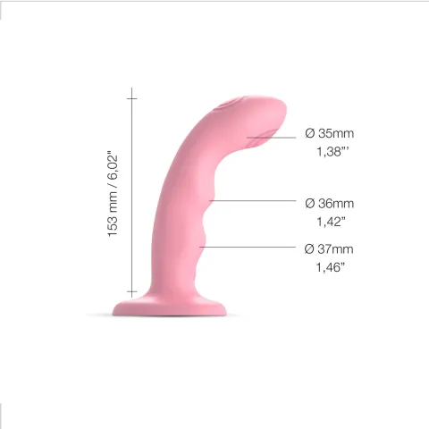 Strap-on-Me Double Point Pulsation Strap-on Strap-on Strap-on ВОЛНА – CORAL PINK, M