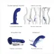 Насадка для страпона с двойной точечной пульсацией Strap-On-Me TAPPING DILDO WAVE – NIGHT BLUE, М