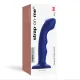 Насадка для страпона с двойной точечной пульсацией Strap-On-Me TAPPING DILDO WAVE – NIGHT BLUE, М