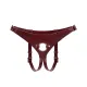 Кожаные трусики для страпона Liebe Seele Wine Red Strap on Harness, универсальный размер