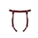 Кожаные трусики для страпона Liebe Seele Wine Red Strap on Harness, универсальный размер