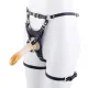 Страпон LOCKINK SEVANDA Queen Sheba Strapon Golden Dildo, регулируемые крепления, силиконовый дилдо