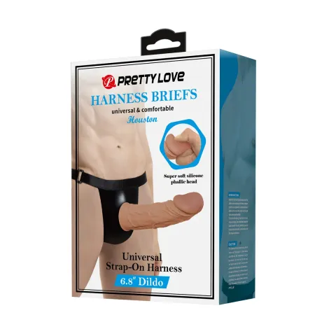Страпон - Pretty Love Harness Briefs Houston 6.8