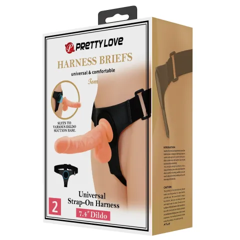 Страпон - Pretty Love Harness Briefs Tom 7.4