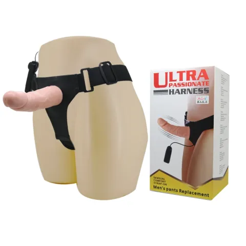 Страпон - Ultra Passionate Harness Vibrating, 15 см