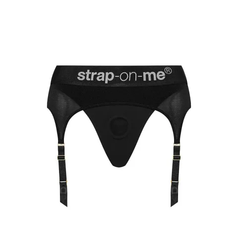 Труси для страпону з підв'язками для панчох Strap-On-Me REBEL HARNESS - L