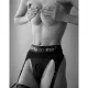 Трусики для страпона з підв’язками для панчіх Strap-On-Me REBEL HARNESS - M