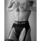 Трусики для страпона з підв’язками для панчіх Strap-On-Me REBEL HARNESS - XS