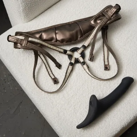 Трусики для страпону Strap-On-Me Leatherette Harness DESIROUS - NEW DESIGN