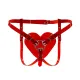 Трусики «Сердце» для страпона Feral Feelings — Hearts Strap-on Belt Red Trasparent