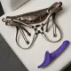 Вібронасадка для страпону з вакуумною стимуляцією Strap-On-Me Multi Orgasm Dildo L Purple