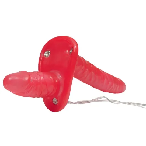 Страпон — Bad Kitty Vibrating Strap-On Duo