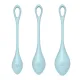 Набір йоні намистин Satisfyer Yoni Power 2 Light Blue, диаметр 2-2,5-3см, вес 22-44-73гр