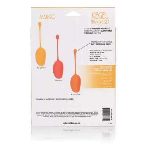 Набор вагинальных шариков — Calexotics Kegel Training Set Mango