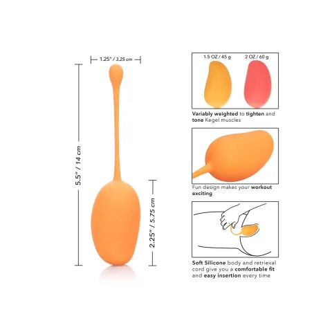 Набор вагинальных шариков — Calexotics Kegel Training Set Mango