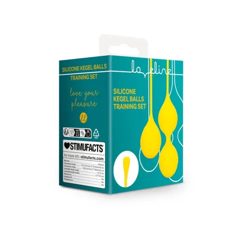 Набор вагинальных шариков — Loveline Silicone Kegel Balls Training Set Carambola