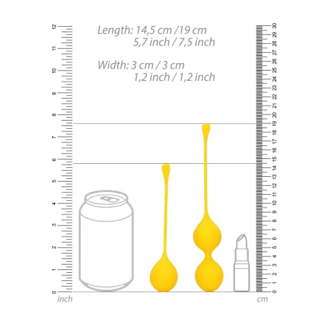 Набор вагинальных шариков — Loveline Silicone Kegel Balls Training Set Carambola