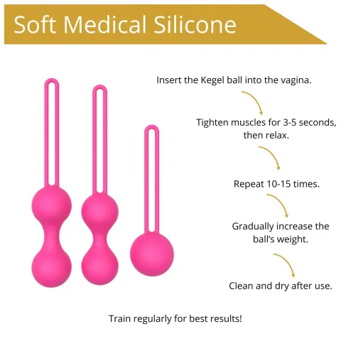 Набір вагінальних кульок - Erospace Sweet Play Kegel Balls Set A12