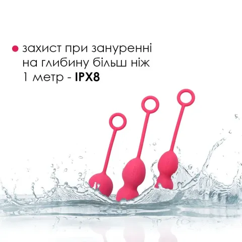 Набор вагинальных яичек с смещённым центром тяжести Svakom Nova Plum Red