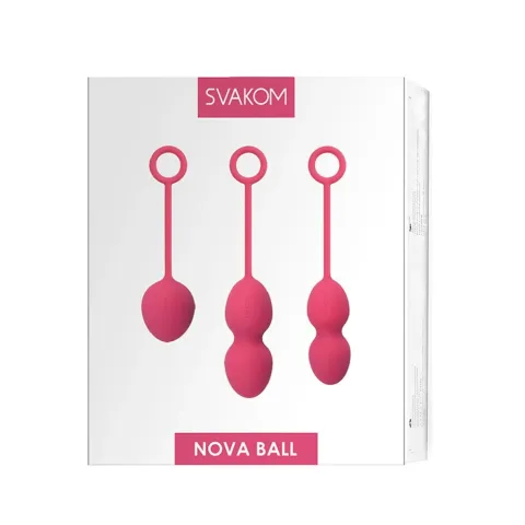 Набор вагинальных яичек с смещённым центром тяжести Svakom Nova Plum Red
