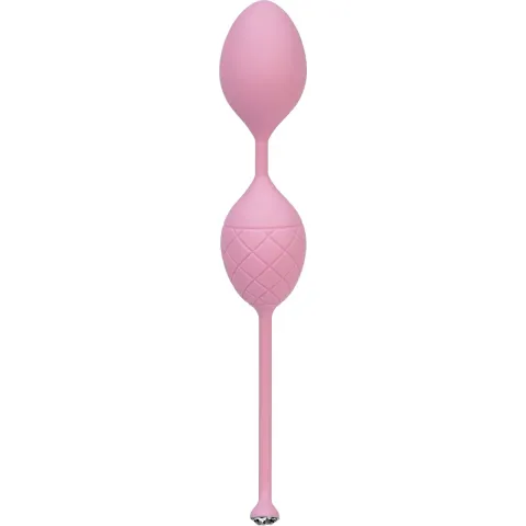 Розкішні вагінальні кульки PILLOW TALK - Frisky Pink з кристалом, діаметр 3,2 см, вага 49-75гр