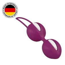 Вагинальные шарики Fun Factory SMARTBALLS DUO, бордовые и белые, 2 шт., диаметр 3,2 и 3,6 см