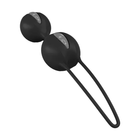 Вагинальные шарики Fun Factory SMARTBALLS DUO, черно-серые, 2 шт., диаметр 3,2 и 3,6 см
