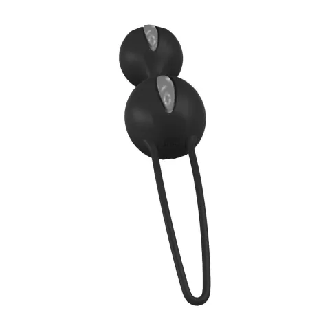 Вагинальные шарики Fun Factory SMARTBALLS DUO, черно-серые, 2 шт., диаметр 3,2 и 3,6 см