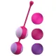 Вагинальные шарики Liebe Kewos — Cerise/Candy Violet, 5 шариков в наборе, 15, 25, 35, 45 и 55 г