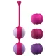 Вагинальные шарики Liebe Kewos — Cerise/Candy Violet, 5 шариков в наборе, 15, 25, 35, 45 и 55 г