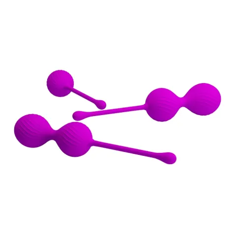 Вагінальні кульки - Pretty Love Kegel Balls Set Pink, 3 шт.