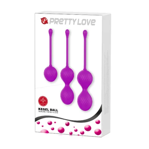 Вагінальні кульки - Pretty Love Kegel Balls Set Pink, 3 шт.