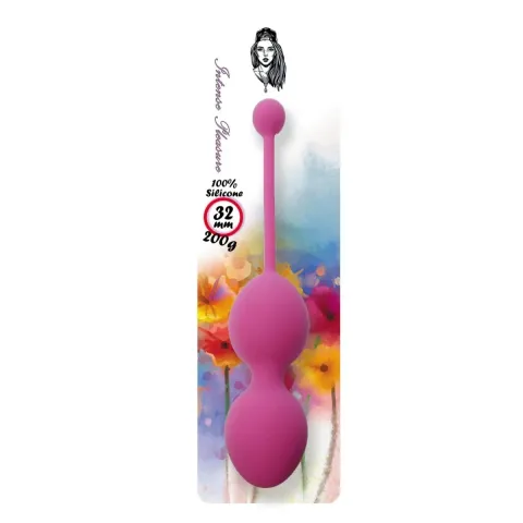 Вагинальные шарики — Silicone Kegel Balls Dark Pink, 32 мм, 200 г
