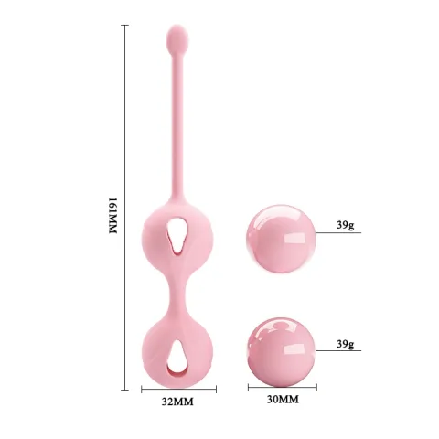 Вагинальные шарики — Pretty Love Kegel Tighten Up I, светло-розовые