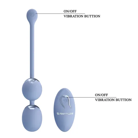Вагінальні віброкульки - Pretty Love Willie Vibrating Kegel Balls Light Blue
