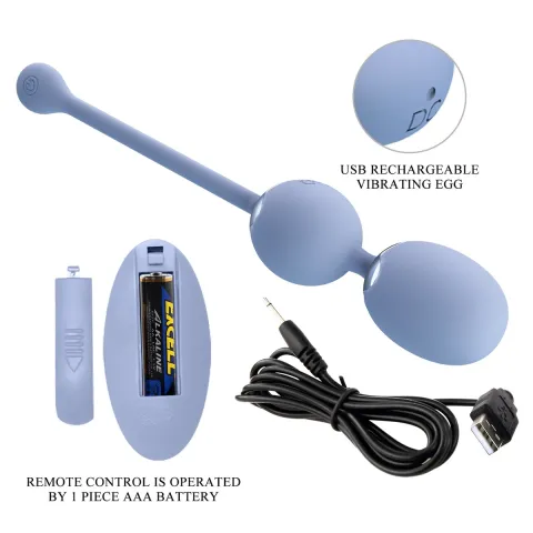 Вагінальні віброкульки - Pretty Love Willie Vibrating Kegel Balls Light Blue