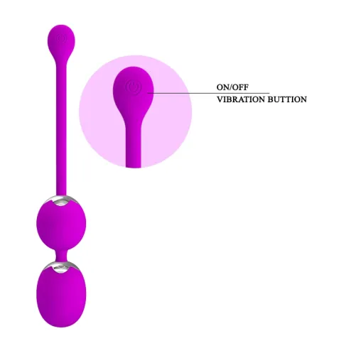 Вагинальные виброшарики — Pretty Love Willie Vibrating Kegel Balls Purple