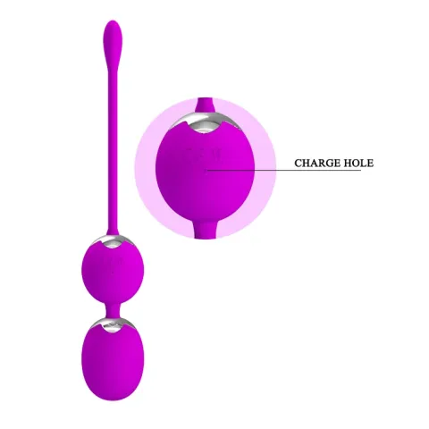 Вагинальные виброшарики — Pretty Love Willie Vibrating Kegel Balls Purple