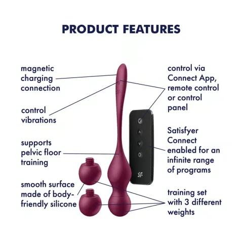 Вагинальные шарики — Satisfyer Love Birds Vary (App)