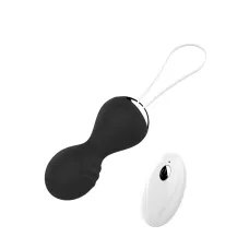 Вагінальні кульки з вібрацією - Vibrating Silicone Kegel Balls, чорні