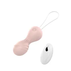 Вагінальні кульки - Vibrating Silicone Kegel Balls USB 10 Function / Remote control -Flesh