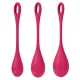 Набір йоні намистин Satisfyer Yoni Power 1 Red, діаметр 2-2,5-3см, вага 22-46-74гр