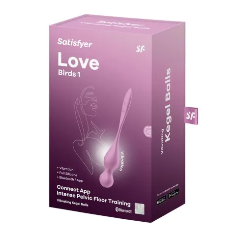 Вагінальні кульки з вібрацією - Satisfyer Love Birds 1 pink, рожеві