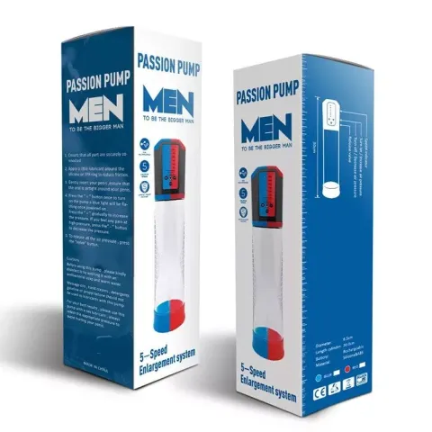 Автоматический вакуумный насос Men Powerup Passion Enlargement система Красный, перезаряжающийся, 5 режимов