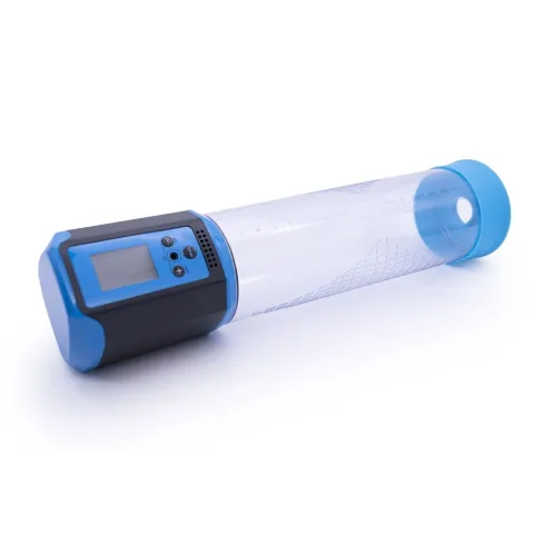 Мужской Powerup Passion Pump Синий автоматический вакуумный насос, светодиодный дисплей, перезаряжаемый, 8 режимов