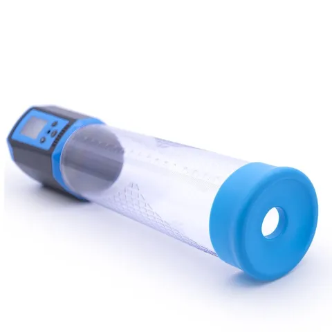 Мужской Powerup Passion Pump Синий автоматический вакуумный насос, светодиодный дисплей, перезаряжаемый, 8 режимов